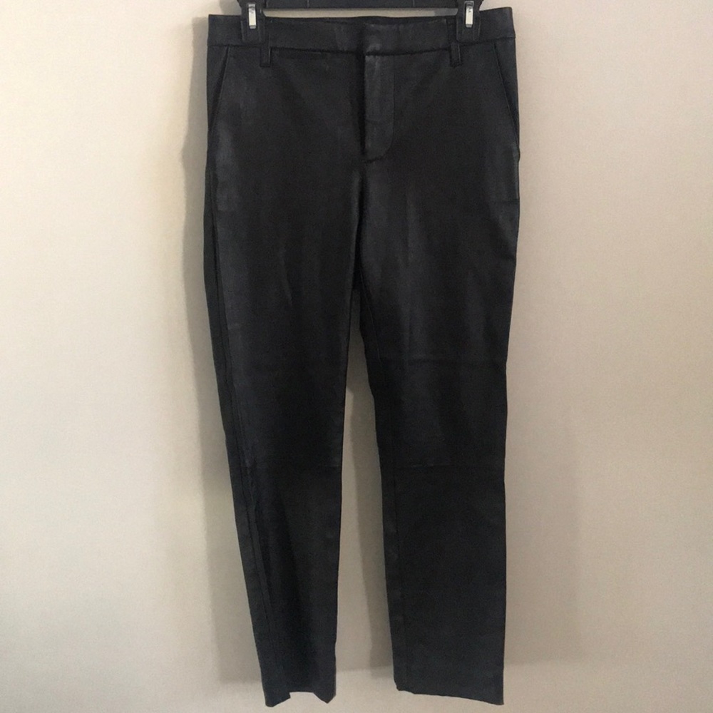 VINCE Coin Pocket Stretch Lambskin Leather Pants - Picture 5 of 8